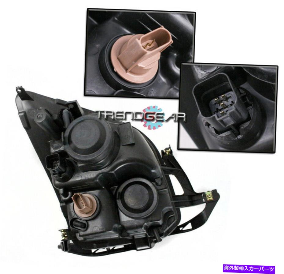 USヘッドライト 2006-2009フォードフュージョン交換用ブラックヘッドライトヘッドランプW / LED DRL信号 FOR 2006-2009 FORD FUSION REPLACEMENT BLACK HEADLIGHT HEADLAMP W/LED DRL SIGNAL【並行輸入品】