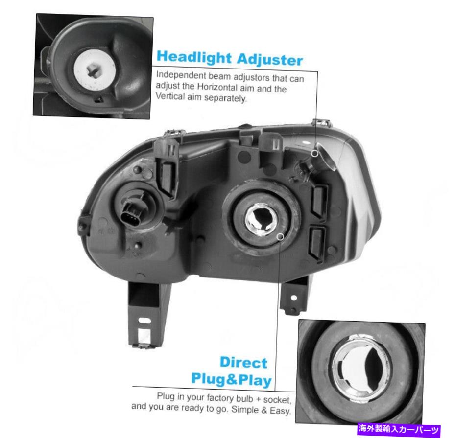 USヘッドライト 06-11 Chevy HHR交換用クロムヘッドライトヘッドランプ+青色LED DRL + Xenon HID For 06-11 Chevy HHR Replacement Chrome Headlight Headlamp+Blue LED DRL+Xenon HID【並行輸入品】