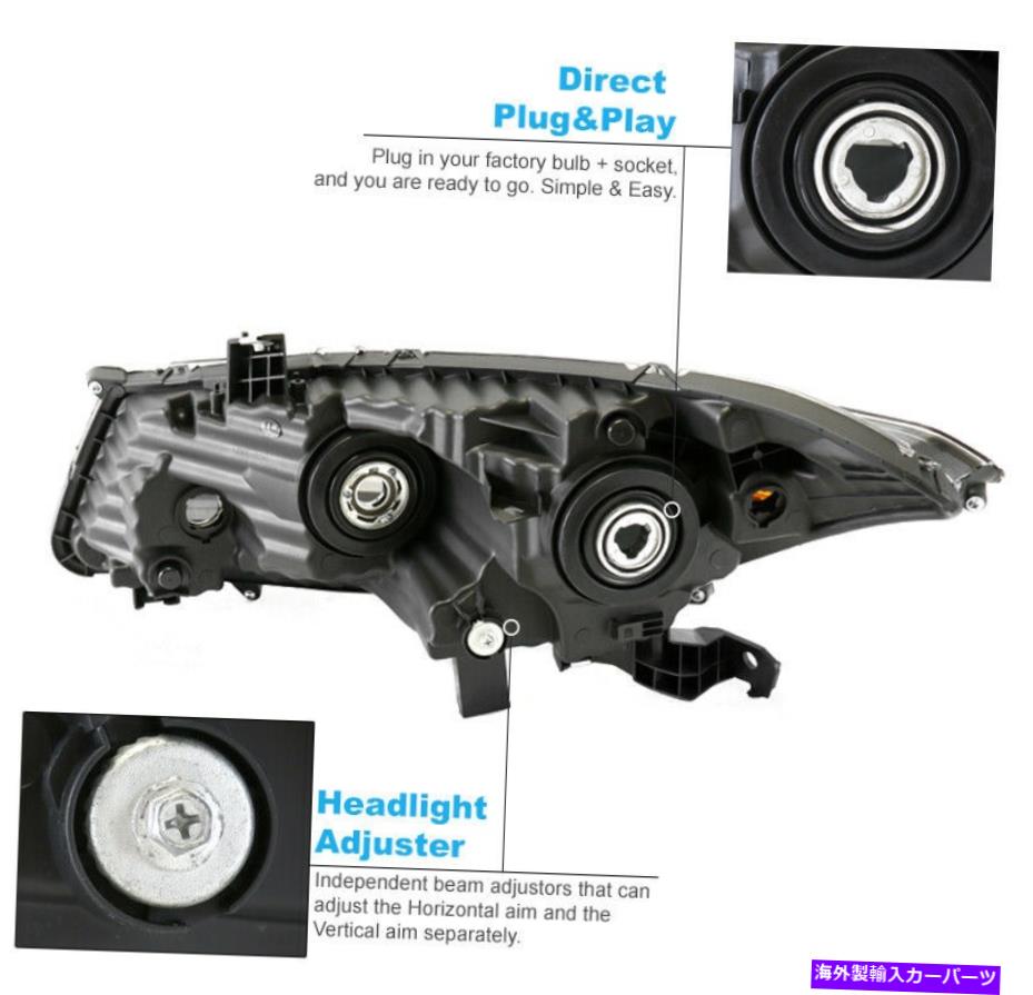 USヘッドライト 08-12ホンダアコードクーペ2DRクロムプロジェクターヘッドライト+青色LED DRL信号 For 08-12 Honda Accord Coupe 2DR Chrome Projector Headlight +Blue LED DRL Signal【並行輸入品】