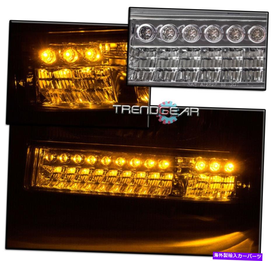 USヘッドライト 99-04 F250 F350スーパーデューティ/ 00 +エクスカーションクロムヘッドライトW / LEDバンパーランプ FOR 99-04 F250 F350 SUPER DUTY/00+ EXCURSION CHROME HEADLIGHTS W/LED BUMPER LAMP【並行輸入品】