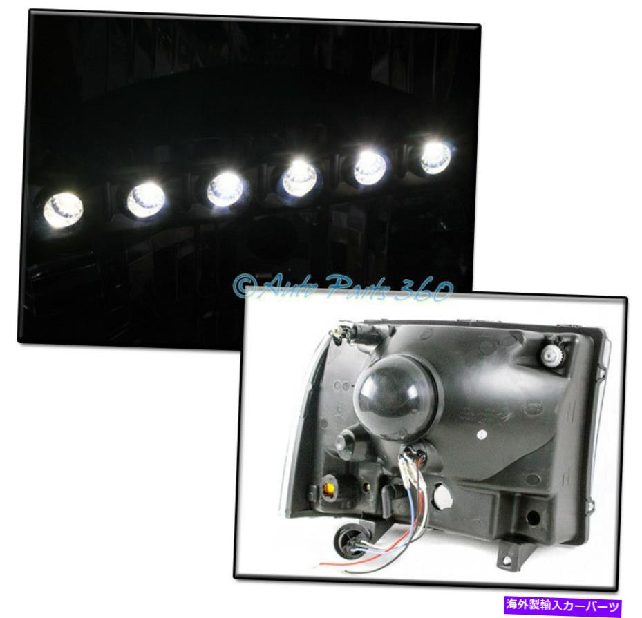 USヘッドライト 99-04フォードF250 F350スーパーデューティLEDブラック/スモークヘッドライトランプW / 50W 8K HID FOR 99-04 FORD F250 F350 SUPER DUTY LED BLACK/SMOKE HEADLIGHTS LAMP W/50W 8K HID【並行輸入品】