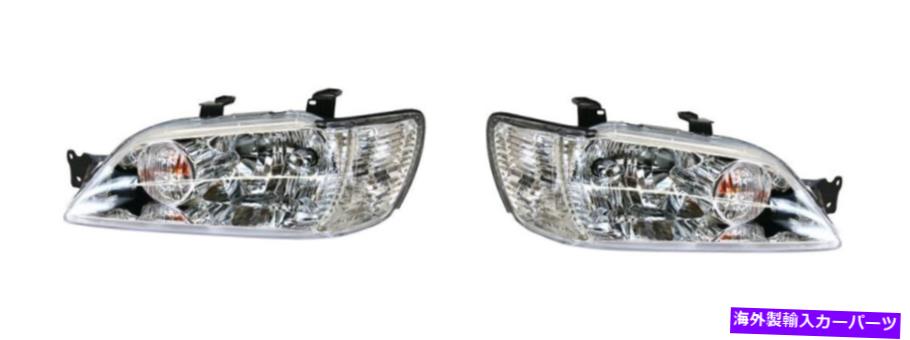 USヘッドライト 02-03三菱ランサーMI2502124、MI2503124のためのドライバー＆旅客ヘッドライト Driver & Passenger Headlights for 02-03 Mitsubishi Lancer MI2502124, MI2503124【並行輸入品】