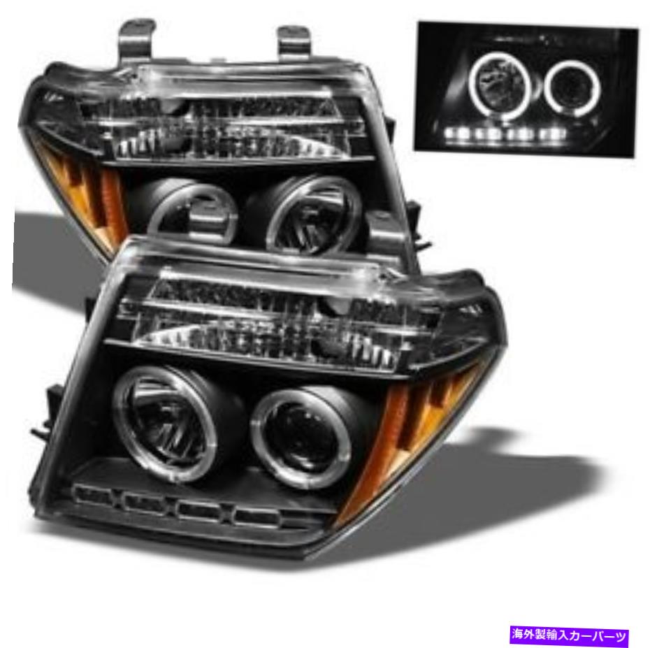 USヘッドライト Spyder 5011527 Halo LEDプロジェクターのヘッドライトブラックFor Frontier 2PC Spyder 5011527 Halo LED Projector Headlight Black For 05-08 Frontier 2pc NEW【並行輸入品】