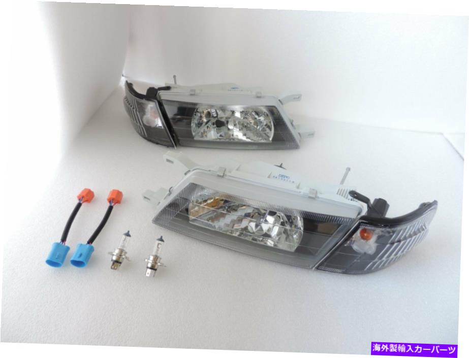 USヘッドライト 1995年~96~97~98日日産SENTRA B14 200SX SE-Rブラックヘッドライト+コーナーHB14 For 1995~96~97~98~99 Nissan Sentra B14 200SX SE-R Black Headlight + Corners HB14【並行輸入品】