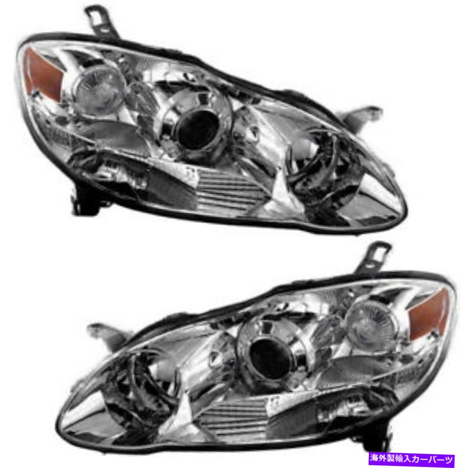 USヘッドライト Performance ProjectorヘッドライトクロームW /電球ペア03-08トヨタカローラ Performance Projector Headlights Chrome w/Bulb Pair Set for 03-08 Toyota Corolla【並行輸入品】