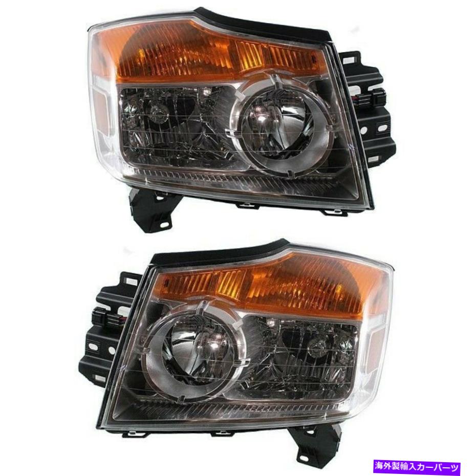 USヘッドライト Headlights Headlamps左右ペアセット08-10日産アルマダ Headlights Headlamps Left & Right Pair Set for 08-10 Nissan Armada【並行輸入品】