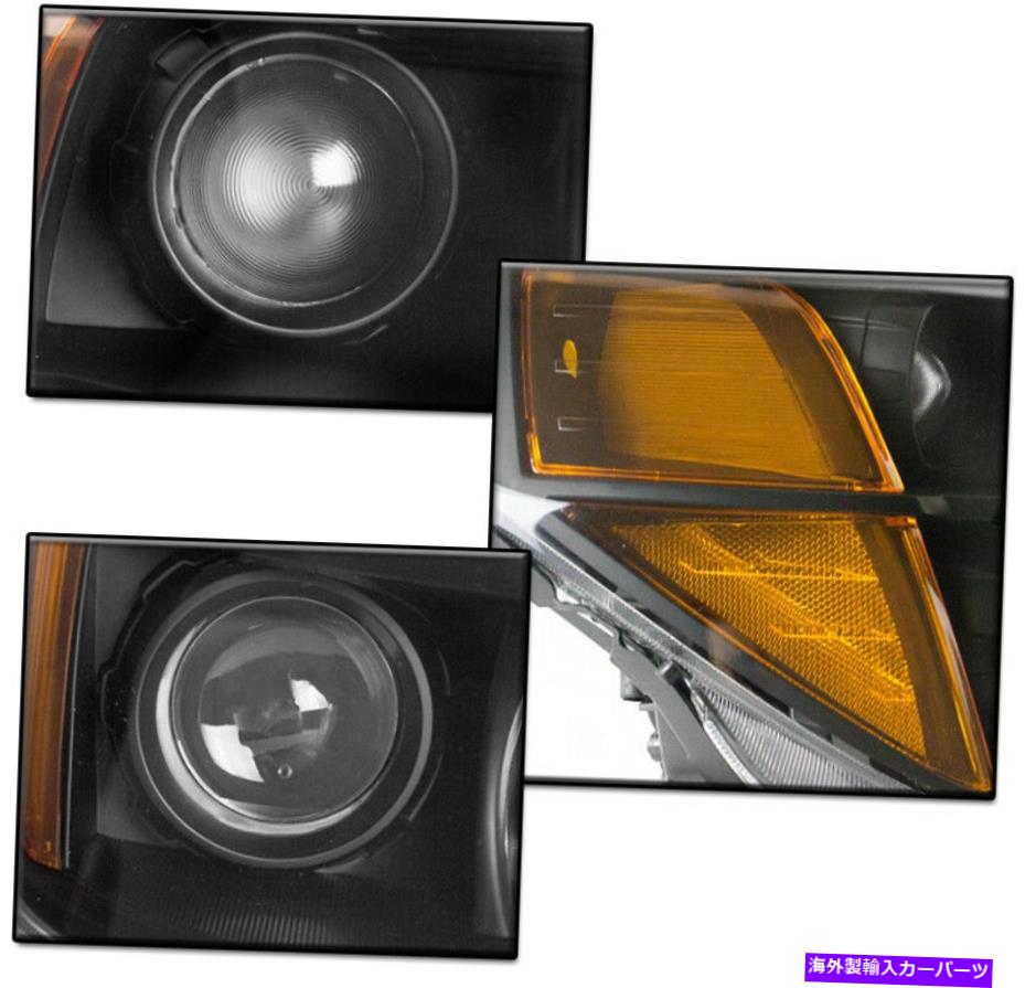 USヘッドライト ホンダ2006-2008パイロットブラックプロジェクターヘッドライトランプ+ブルーLED DRL + 6000K HID FOR HONDA 2006-2008 PILOT BLACK PROJECTOR HEADLIGHT LAMP +BLUE LED DRL+6000K HID【並行輸入品】