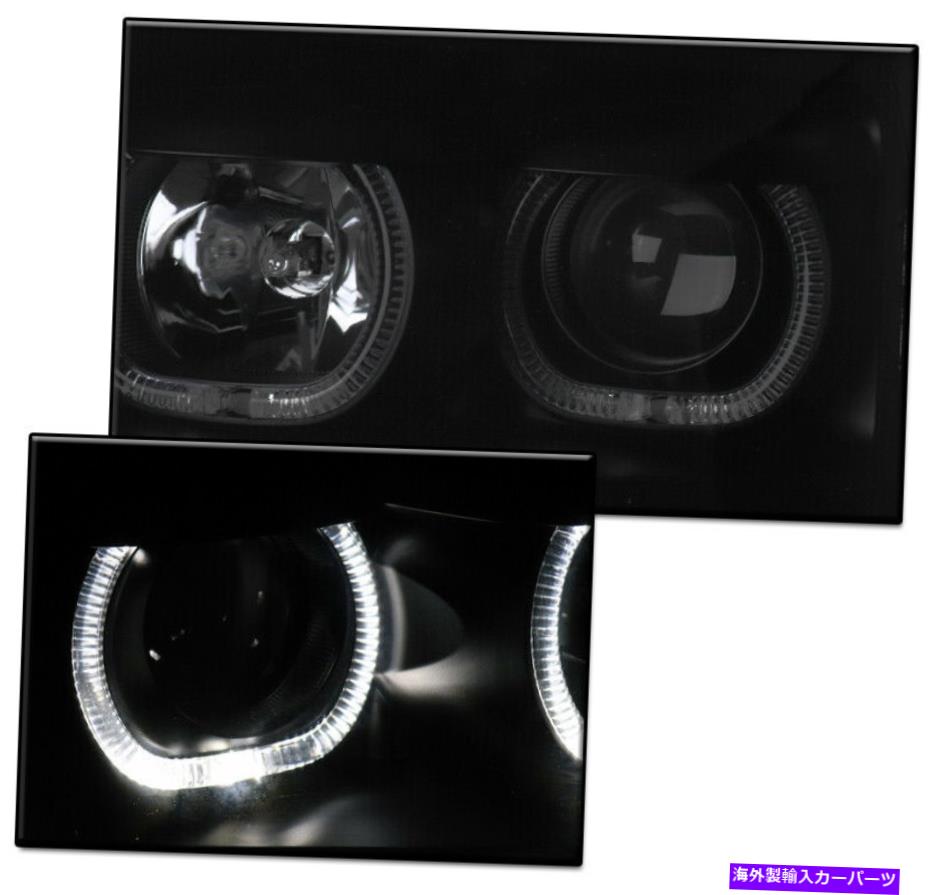 USヘッドライト 2009-2014 Ford F-150のための新しい黒/スモークLED Haloチューブプロジェクターヘッドライトランプ NEW BLACK/SMOKE LED HALO TUBE PROJECTOR HEADLIGHTS LAMP FOR 2009-2014 FORD F-150【並行輸入品】