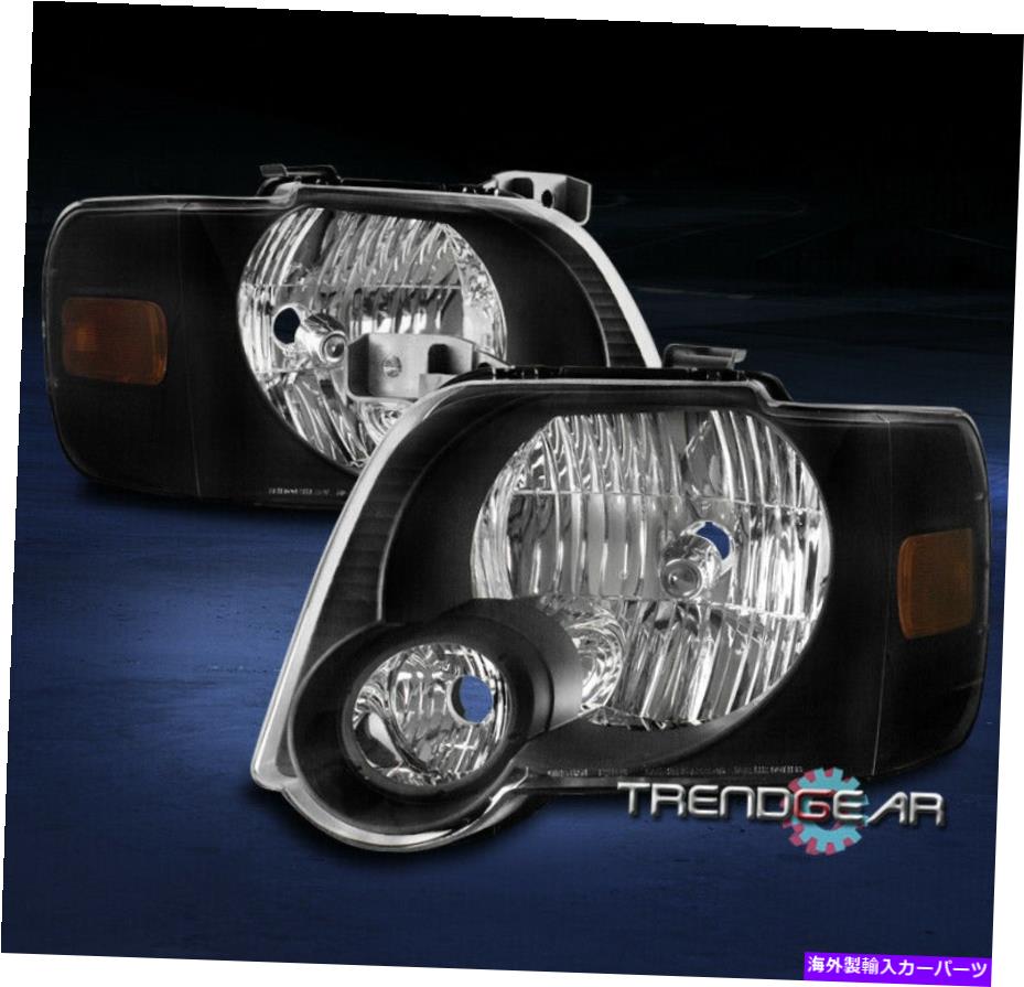 USヘッドライト 06-10フォードエクスプローラ/ 07 +スポーツトラック交換ヘッドライトヘッドランプランプブラック FOR 06-10 FORD EXPLORER/07+ SPORT TRAC REPLACEMENT HEADLIGHT HEADLAMP LAMP BLACK【並行輸入品】