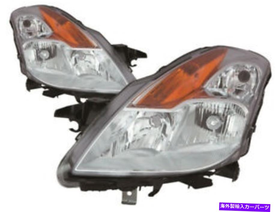 USヘッドライト 2008年から2009年日産アルティマクーペヘッドライトペアセット For 2008-2009 Nissan Altima Coupe Headlight Pair Set【並行輸入品】