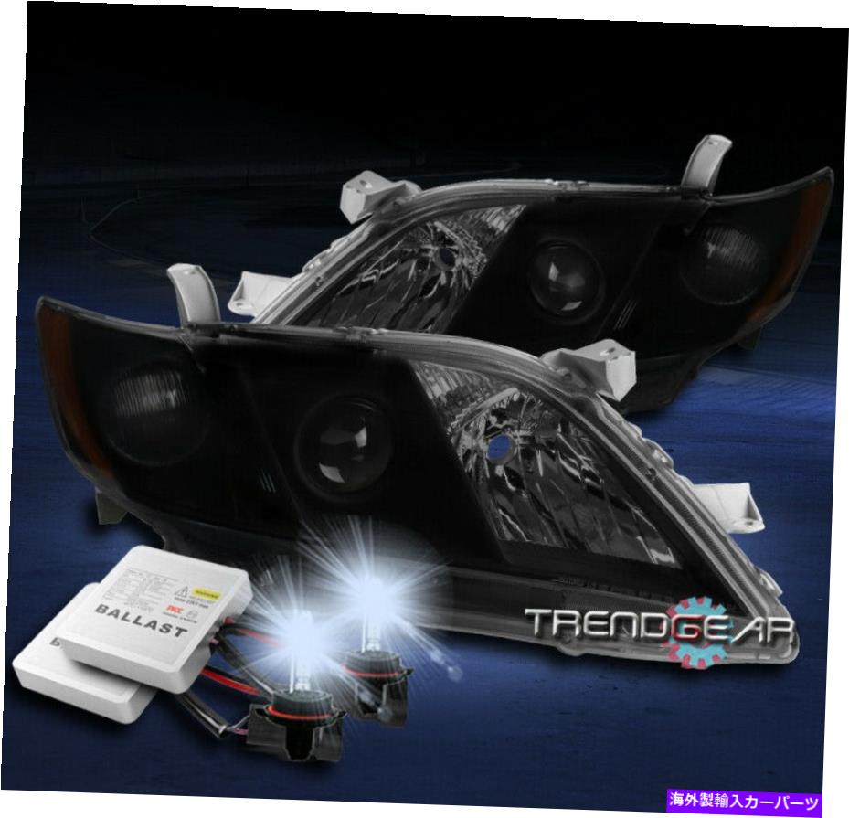 USヘッドライト 07 08 08 09 TOYOTA CAMRYプロジェクターヘッドライトヘッドランプブラック/煙W / 8K HIDキット FOR 07 08 09 TOYOTA CAMRY PROJECTOR HEADLIGHTS HEADLAMP BLACK/SMOKE W/8K HID KIT【並行輸入品】