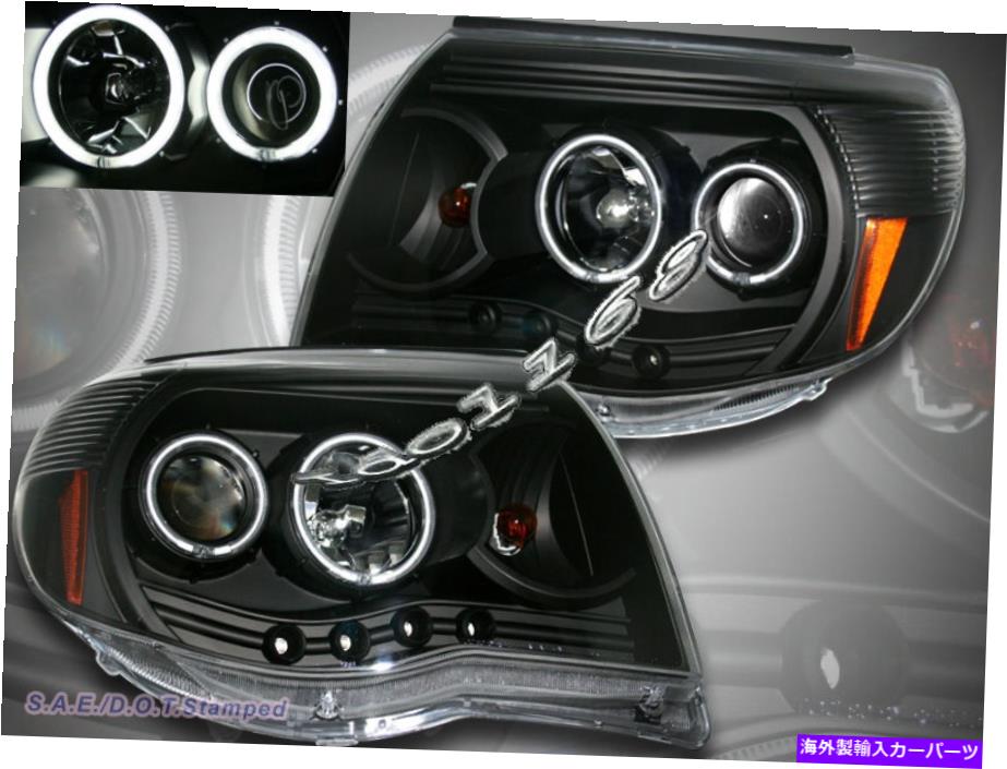 USヘッドライト 05 06 07 08 09 09トヨタタコマハロープロジェクターヘッドライトBK 05 06 07 08 09 TOYOTA TACOMA HALO PROJECTOR HEADLIGHTS BK【並行輸入品】