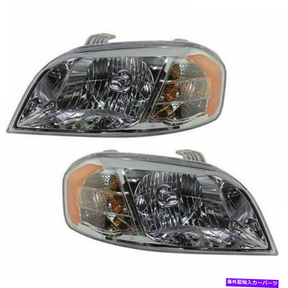 USヘッドライト 2つのLH＆RH側のヘッドランプレンズ＆ハウジングの新しいセットChevrolet Aveo Sedan NEW Set of 2 LH & RH Side Headlamp Lens & Housing Fits Chevrolet Aveo Sedan【並行輸入品】