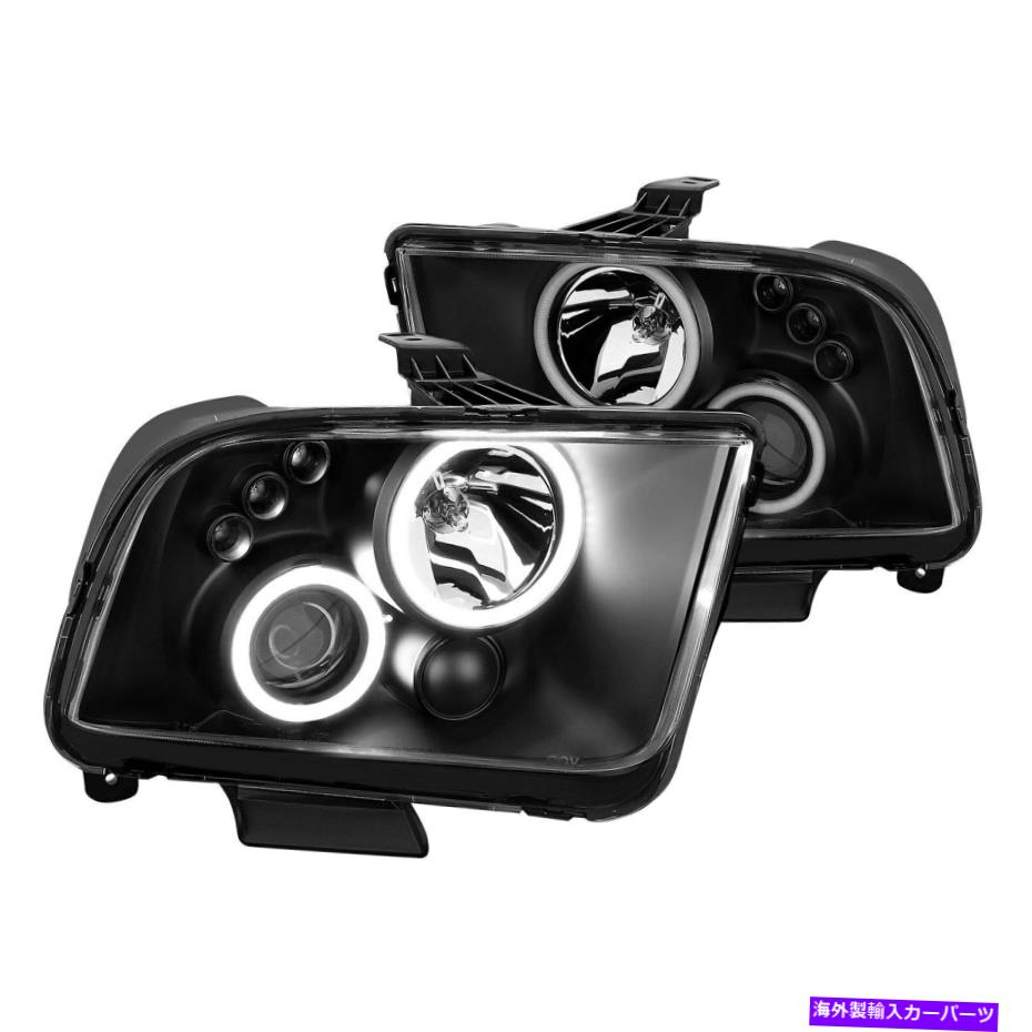 USヘッドライト Ford Mustang 05-09 CG Black HaloプロジェクターヘッドライトW駐車場LED For Ford Mustang 05-09 CG Black Halo Projector Headlights w Parking LEDs【並行輸入品】