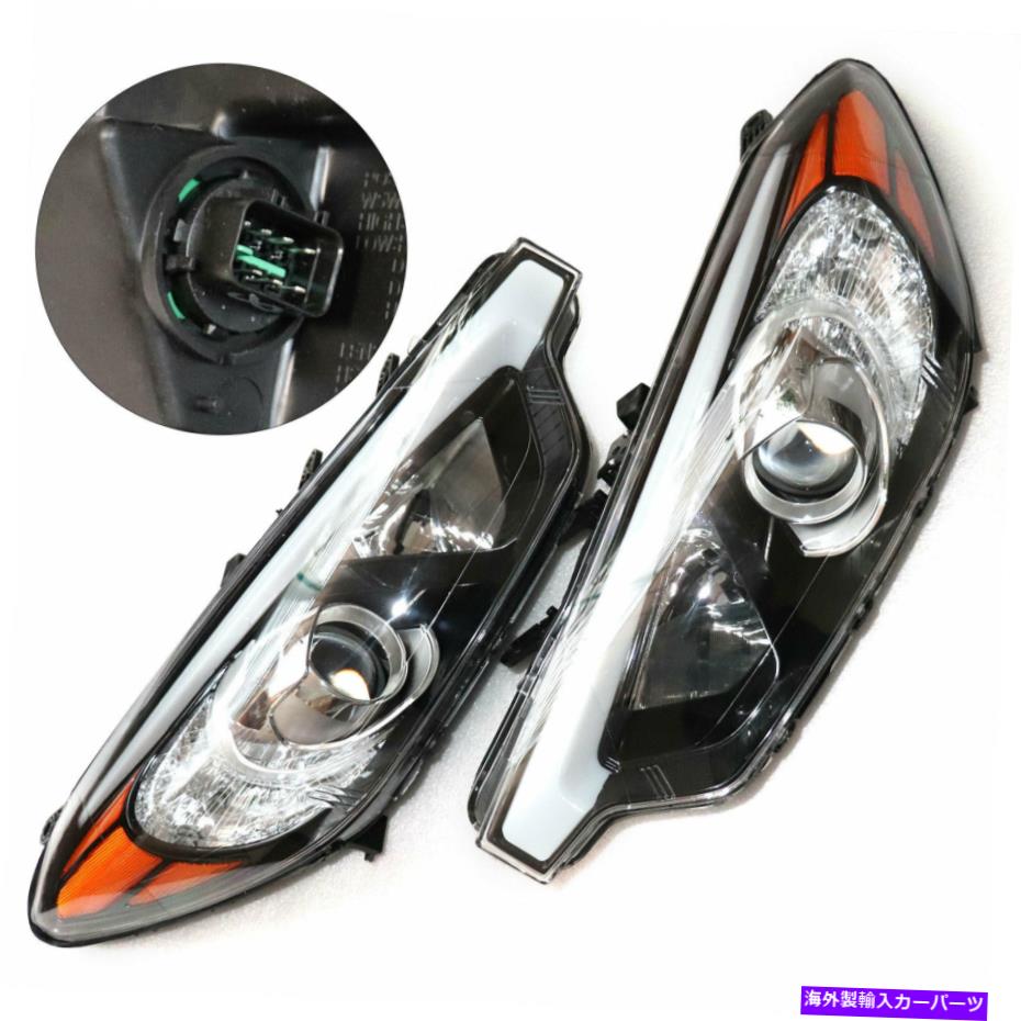 USヘッドライト 2014年2015年2015年のForte Koup Forte5 Halogen Chrome FactoryヘッドライトL + R For 2014 2015 2016 Forte Koup Forte5 Halogen Chrome Factory Headlights L+R【並行輸入品】
