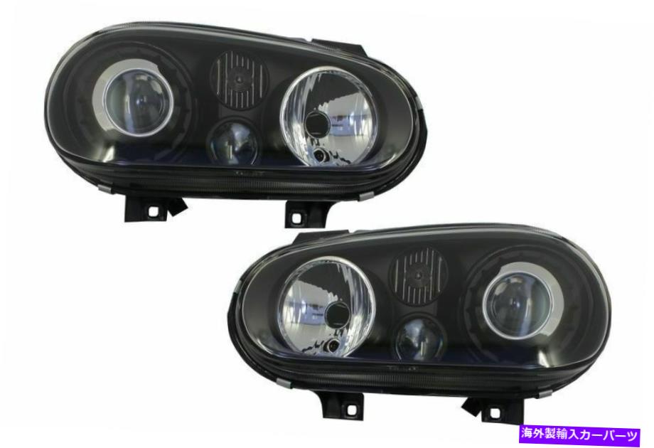 USヘッドライト R32ブラックプロジェクトヘッドライトVWゴルフIV MK4すべてモデルLHD R32 Black Project Headlights for VW Golf IV MK4 All models LHD【並行輸入品】
