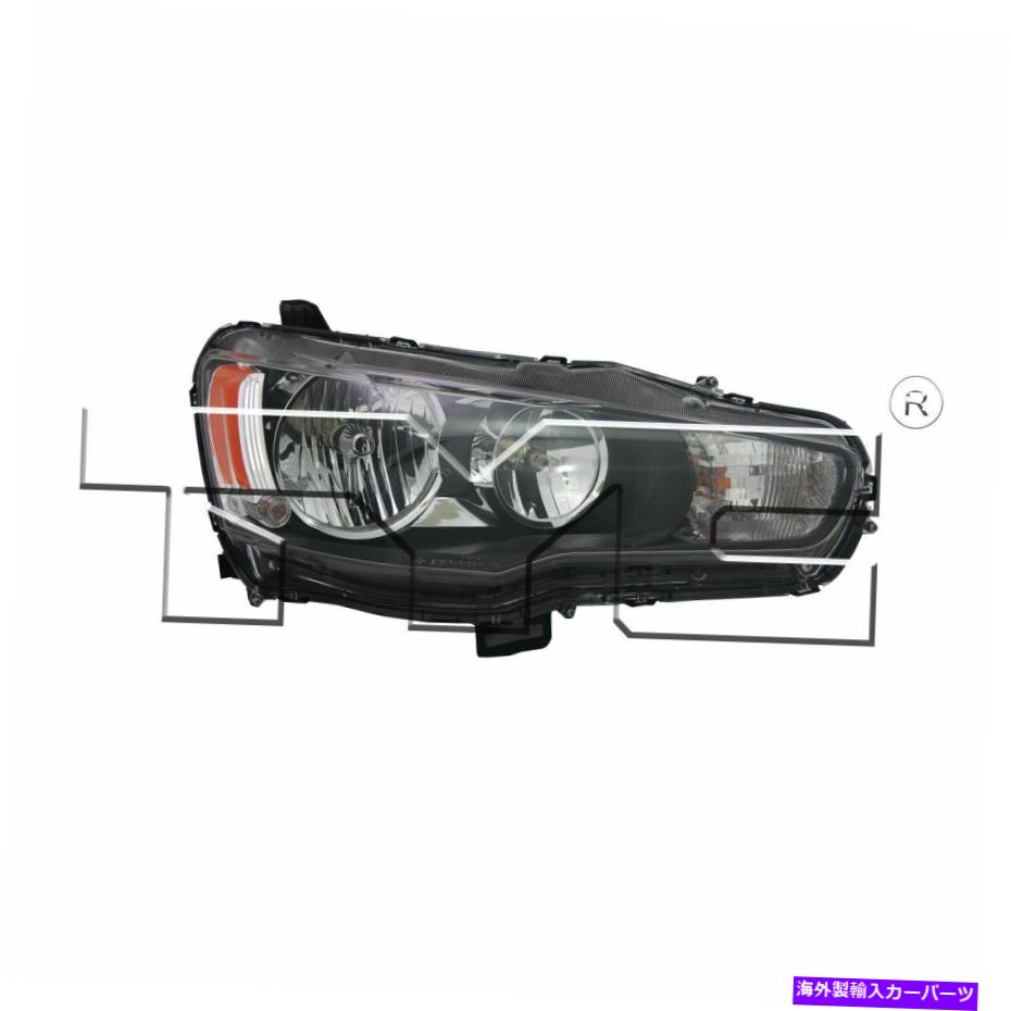 USヘッドライト 2009-2014三菱ランサーのための右側のヘッドライトアセンブリ（から：11/2008） Right Side Headlight Assembly For 2009-2014 Mitsubishi Lancer (From:11/2008)【並行輸入品】