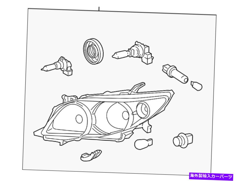 USヘッドライト 本物のトヨタヘッドランプアセンブリ81110-02B50 Genuine Toyota Headlamp Assembly 81110-02B50【並行輸入品】