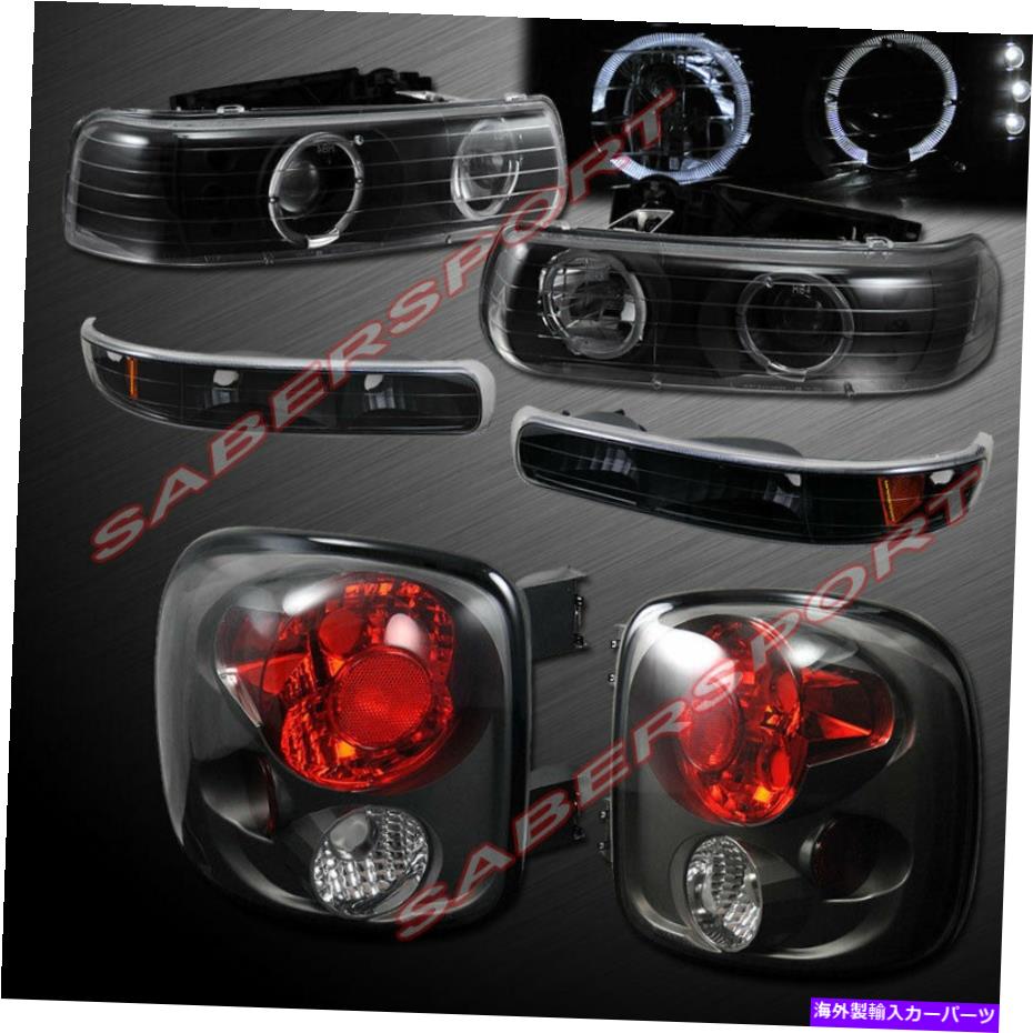 USヘッドライト Black Haloプロジェクターヘッドライト+ 99-02 Silverado StepsideのためのAltezza Taillight Black Halo Projector Headlights + Altezza Taillight for 99-02 Silverado Stepside【並行輸入品】 57,218円