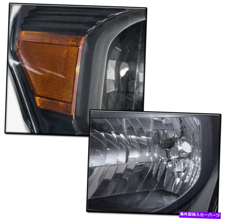 USヘッドライト 2011-2016フォードF250 F350 F450スーパーデューティブラックヘッドライトランプW / LED DRL + 6K HID 2011-2016 FORD F250 F350 F450 SUPER DUTY BLACK HEADLIGHTS LAMP W/LED DRL+6K HID【並行輸入品】