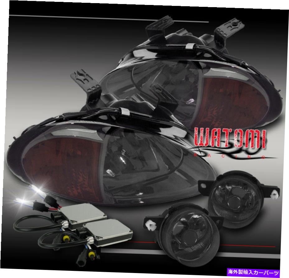 USヘッドライト 93 94 95ホンダデルソルクリスタルスモークヘッドライト+アンバーコーナーW /バンパーフォグ+ 6K HID 93 94 95 HONDA DEL SOL CRYSTAL SMOKE HEAD LIGHT+AMBER CORNER W/BUMPER FOG+6K HID【並行輸入品】