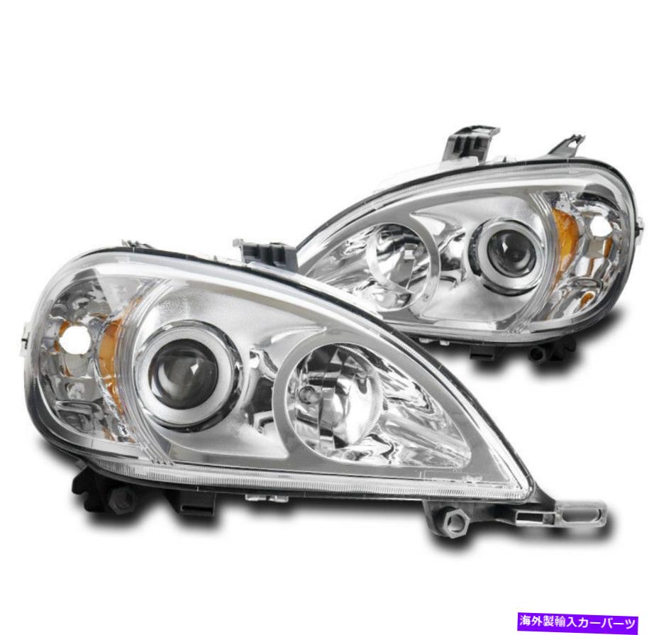 USヘッドライト 98-05メルセデスベンツW163 ML320 ML430 ML55クロムプロジェクターヘッドライトランプ FOR 98-05 MERCEDES-BENZ W163 ML320 ML430 ML55 CHROME PROJECTOR HEADLIGHTS LAMPS【並行輸入品】
