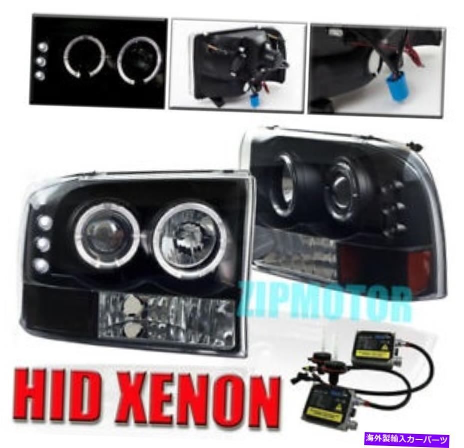 USヘッドライト 99-04 F250 F350 Expurchion Halo LEDプロジェクターヘッドライト+ HID 6Kブラック00 01 02 03 99-04 F250 F350 EXCURSION HALO LED PROJECTOR HEADLIGHTS+HID 6K BLACK 00 01 02 03【並行輸入品】｜Us Custom Parts Shop USDM 57,218円