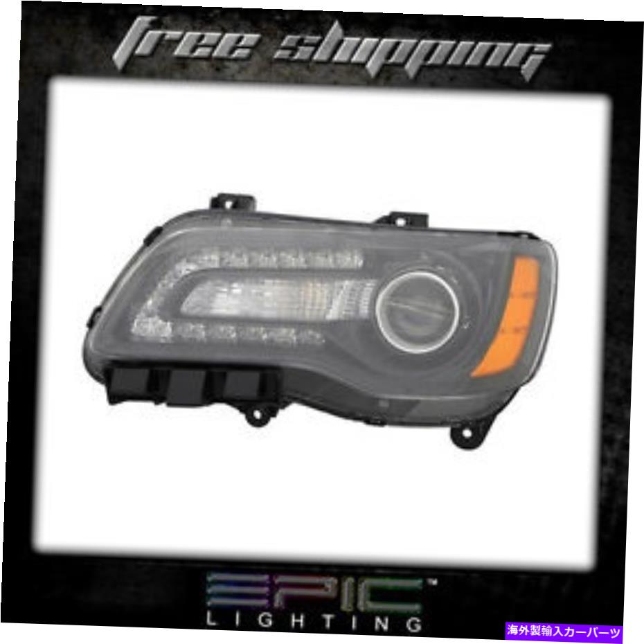 USヘッドライト フィット2011-14 Chrysler 300ブラックベゼルヘッドライトヘッドランプ左のドライバのみ Fits 2011-14 Chrysler 300 Black Bezel Headlights Headlamps Left Driver Only【並行輸入品】