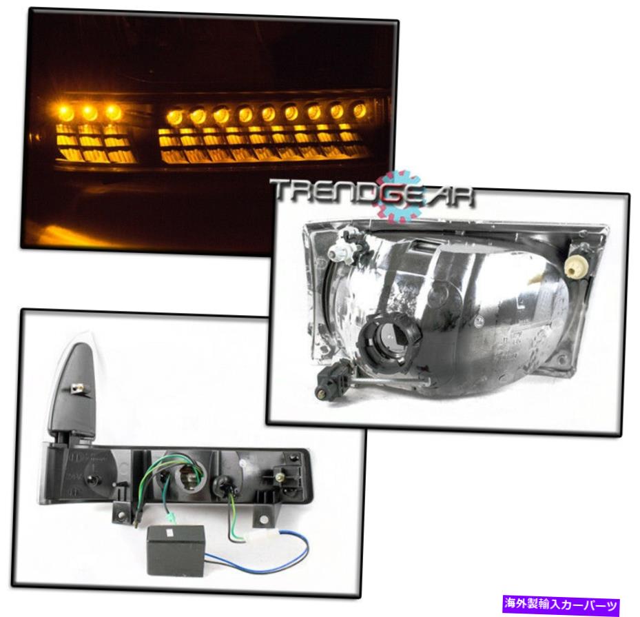 USヘッドライト 1999年から2004 F250 F350 F350 Superduty Black Headlight W / LEDバンパー+ DRL + 6KキセノンHID FOR 1999-2004 F250 F350 SUPERDUTY BLACK HEADLIGHT W/LED BUMPER+DRL+6K XENON HID【並行輸入品】