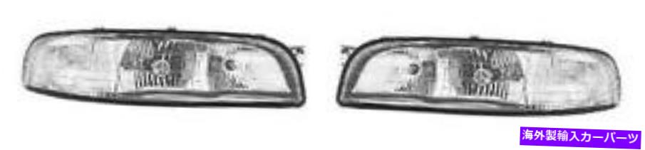 USヘッドライト フィット97 98 99 Buick LesabreヘッドライトペアCORNERLAMPで新しいヘッドランプを設定 Fits 97 98 99 Buick Lesabre Headlight Pair Set Both NEW Headlamp with Cornerlamp【並行輸入品】