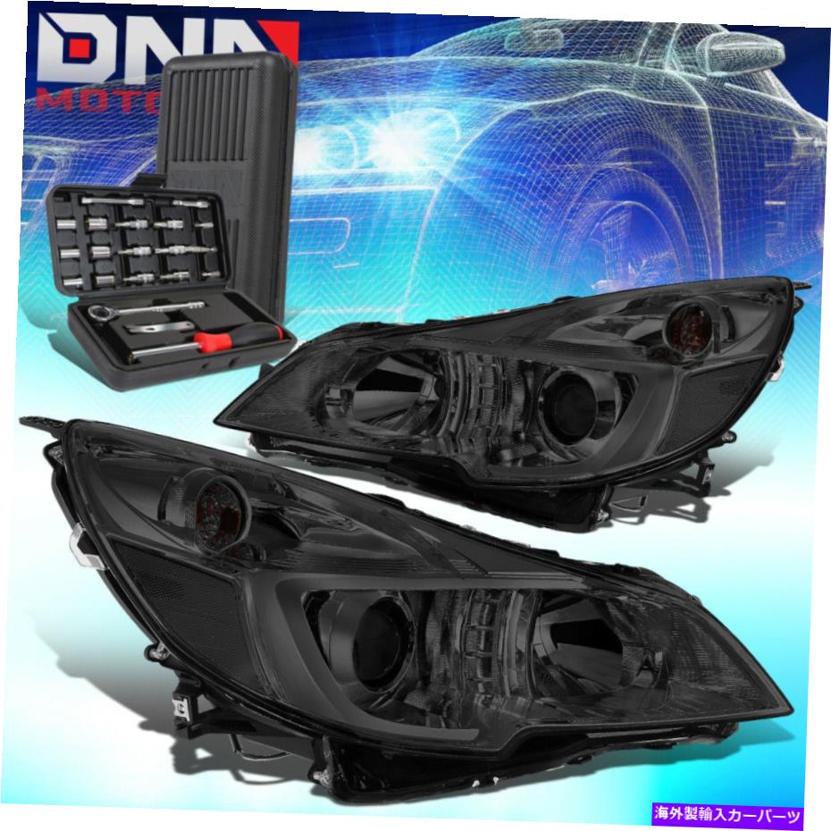 USヘッドライト 2010-2014 Subaruスモークコーナープロジェクターヘッドライトヘッドランプ+ツール FOR 2010-2014 SUBARU SMOKED CLEAR CORNER PROJECTOR HEADLIGHT HEAD LAMPS+TOOLS【並行輸入品】