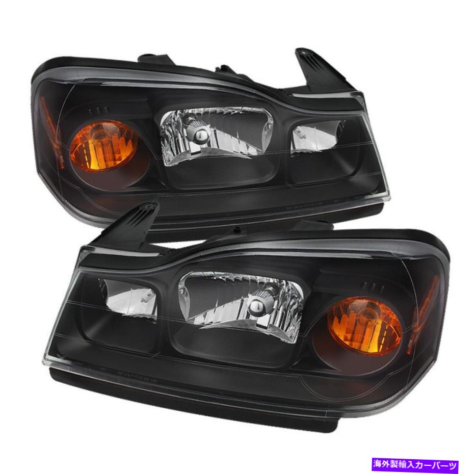 USヘッドライト Saturn 06-07 Vue Black Houndingの交換用ヘッドライトペアセット赤の緑の線 Saturn 06-07 Vue Black Housing Replacement Headlights Pair Set Red Green Line【並行輸入品】