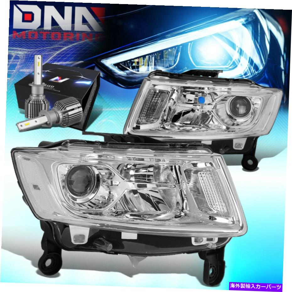 USヘッドライト 2014-2016 Grand CherokeeプロジェクターヘッドライトW / LEDキット+冷却ファンクロム FOR 2014-2016 GRAND CHEROKEE PROJECTOR HEADLIGHTS W/LED KIT+COOLING FAN CHROME【並行輸入品】