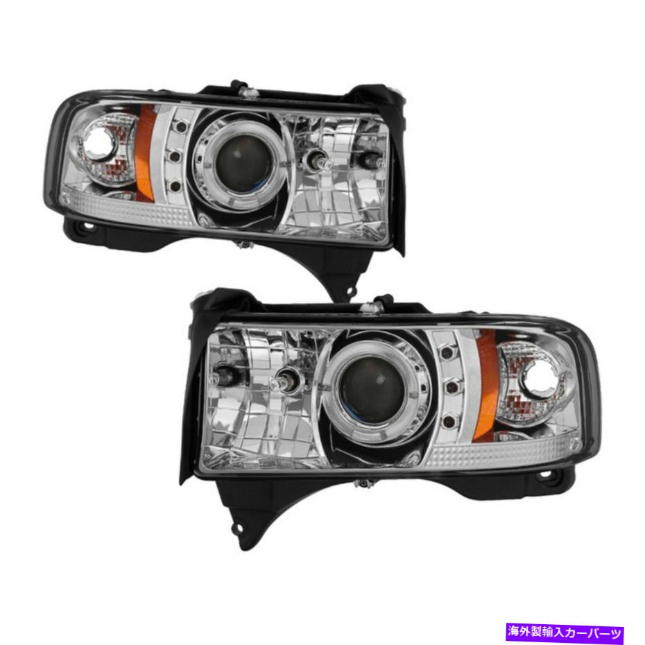 USヘッドライト Spyder Pro YD DR94 HL AM CペアLED HaloプロジェクターヘッドライトRAM 2500/3500 SPYDER PRO YD DR94 HL AM C Pair LED Halo Projector Headlights for Ram 2500/3500【並行輸入品】｜Us Custom Parts Shop USDM