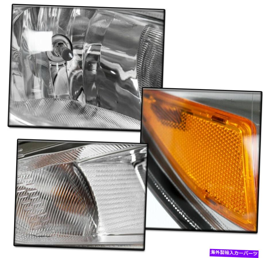 USヘッドライト 2015-2018フォーカスのFOCUS SE ST CHROME交換ヘッドライト+青いLED DRLランプ FOR 2015-2018 FORD FOCUS S SE ST CHROME REPLACEMENT HEADLIGHT +BLUE LED DRL LAMP【並行輸入品】