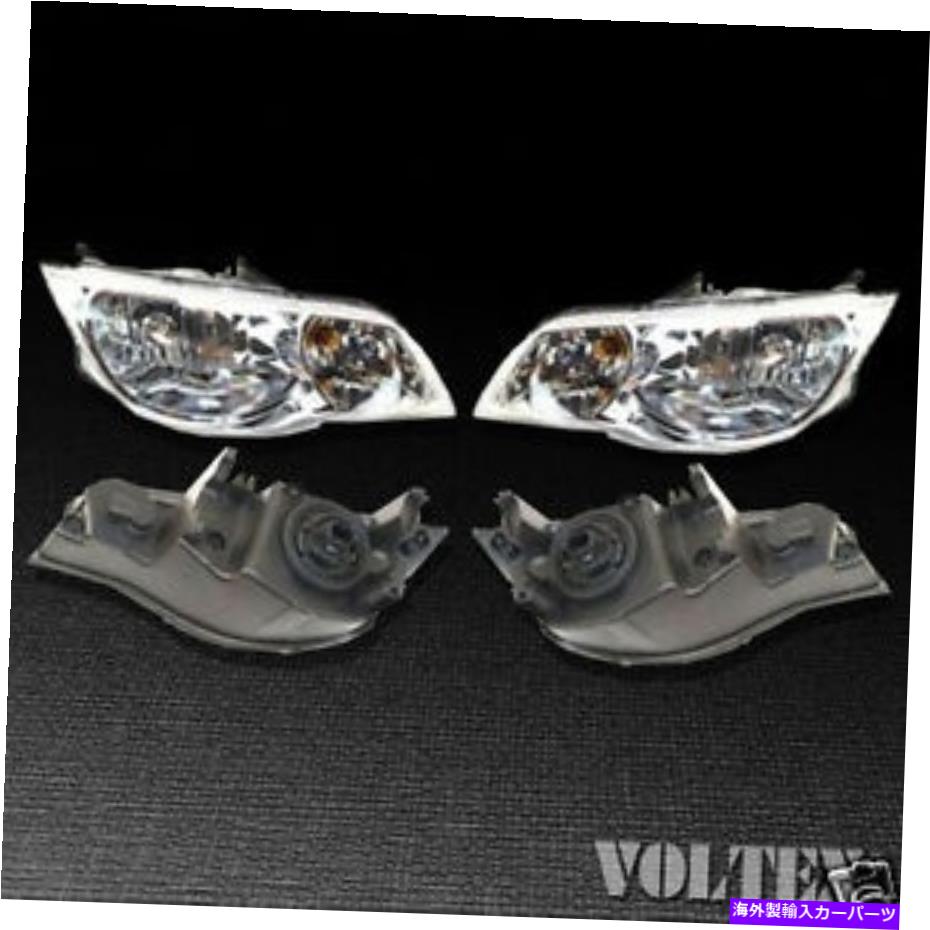 USヘッドライト 2003-2007サターンイオンION-2 ION-3ヘッドライトランプクリアレンズハロゲンクーペペア 2003-2007 Saturn Ion Ion-2 Ion-3 Headlight Lamp Clear lens Halogen Coupe Pair【並行輸入品】