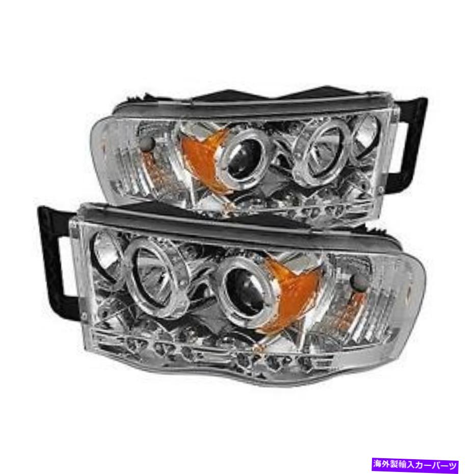 USヘッドライト 03-05ダッジRAM 2500/3500スパイダークロームプロジェクターヘッドライトW / LED Halo .. 03-05 DODGE RAM 2500/3500 SPYDER CROME PROJECTOR HEADLIGHT W/ LED HALO..【並行輸入品】