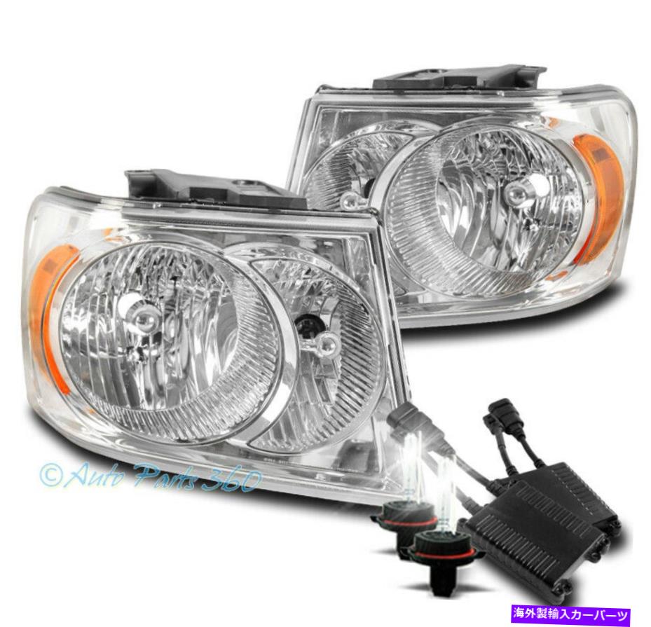 USヘッドライト 07 08 09 DODGE DURANGOヘッドライトヘッドランプランプクローム/アンバーW / 50W 8K HIDキット FOR 07 08 09 DODGE DURANGO HEADLIGHT HEADLAMP LAMP CHROME/AMBER W/50W 8K HID KIT【並行輸入品】