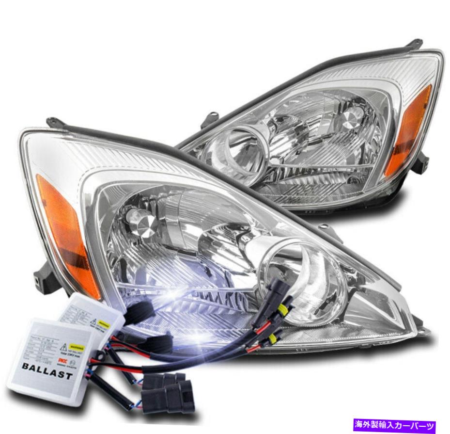 USヘッドライト 2004年2005年トヨタシエナミニヴァンクローム交換ヘッドライト+ 10K HIDキット FOR 2004 2005 TOYOTA SIENNA MINI VAN CHROME REPLACEMENT HEADLIGHTS +10K HID KIT【並行輸入品】