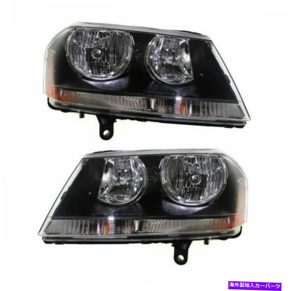 USヘッドライト 2つのハロゲンヘッドランプアセンブリの新しいセット左右サイドフィットDodge Avenger New Set Of 2 Halogen Head Lamp Assembly Left & Right Side Fits Dodge Avenger【並行輸入品】