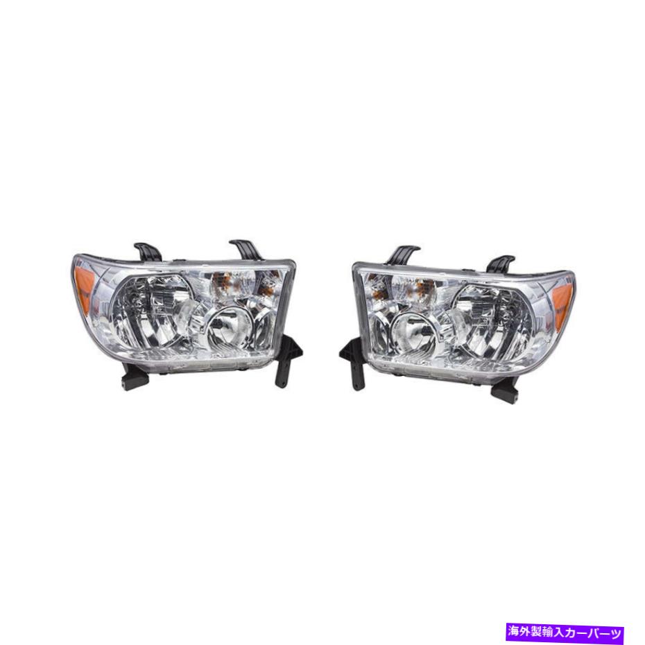 USヘッドライト 新しいペアヘッドライトはトヨタSequoia 2008-16 81110-0C051から2502171 811500C051 NEW PAIR HEADLIGHTS FITS TOYOTA SEQUOIA 2008-16 81110-0C051 TO2502171 811500C051【並行輸入品】