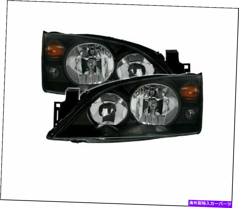 USヘッドライト Ford Mondeo MK3 2000-2007 Black VP145ヘッドライトRHTを設定します FORD MONDEO MK3 2000-2007 BLACK VP145 SET HEADLIGHTS RHT【並行輸入品】