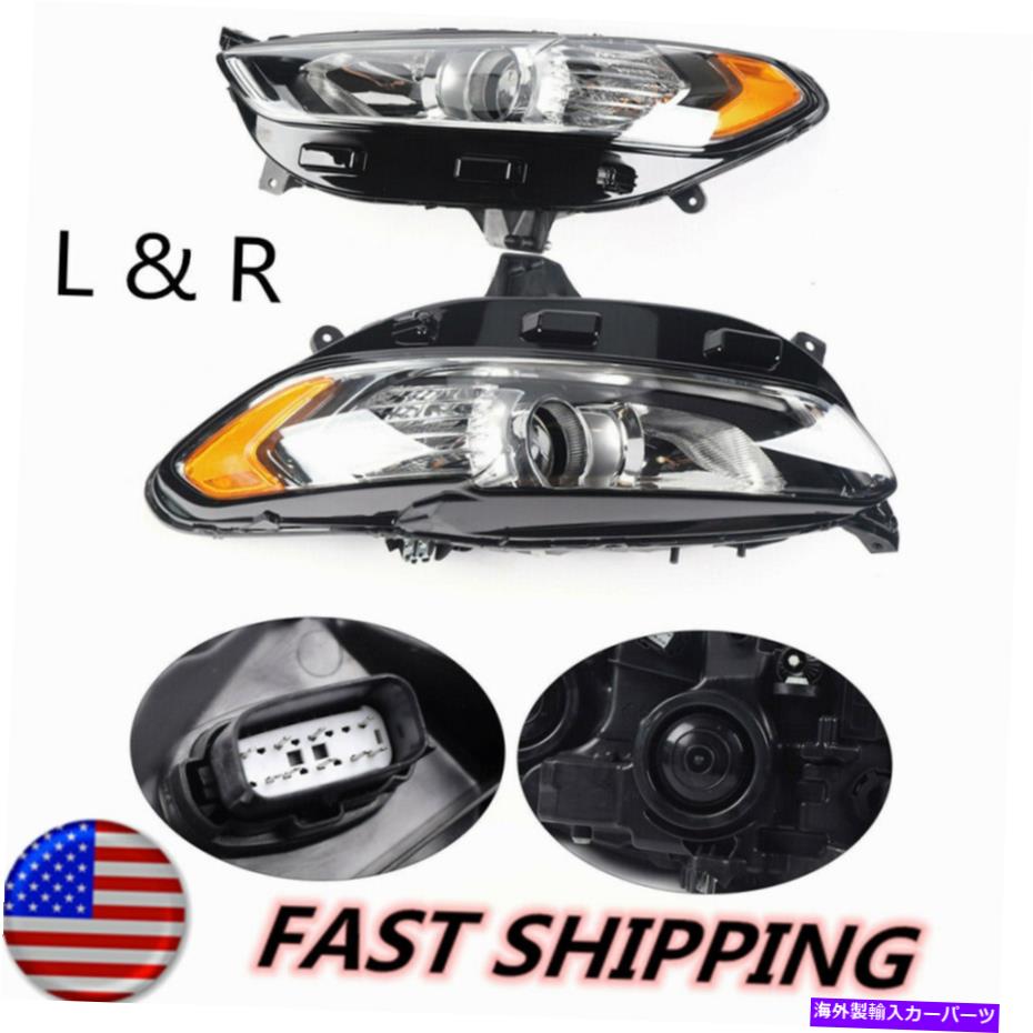 USヘッドライト フィット13-16フォードフュージョンペアヘッドランプ左右のハロゲンヘッドライトクリアレンズ Fits 13-16 Ford Fusion Pair Headlamps Left & Right Halogen Headlights Clear Lens【並行輸入品】