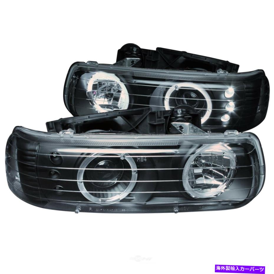 USヘッドライト HaloクリアレンズLEDブラックアナゾ111189を搭載したヘッドライトアセンブリプロジェクター Headlight Assembly-Projector with halo Clear Lens Led Black Anzo 111189【並行輸入品】 57,218円