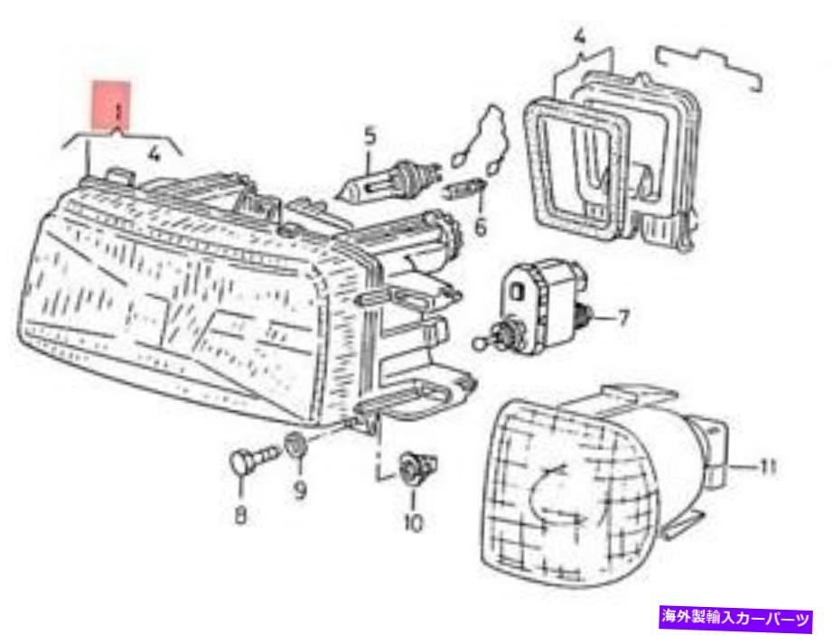USヘッドライト 純正フォルクスワーゲンハロゲンヘッドライト右RHD NOS VWキャディ6K5941016B Genuine Volkswagen Halogen Headlight Right RHD NOS VW Caddy 6K5941016B【並行輸入品】