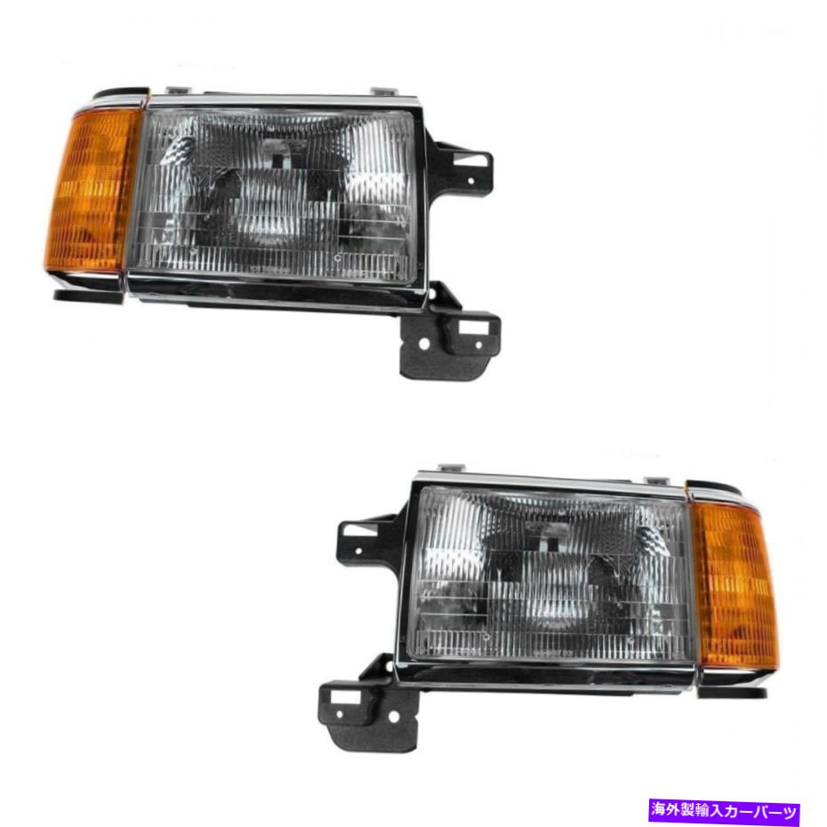USヘッドライト 2004-2008 ITASCA Horizo?? n RV Motorhomのための新しい左右のヘッドライト/シグナルペア New Left & Right Headlight /Signal PAIR FOR 2004-2008 Itasca Horizon RV Motorhom【並行輸入品】