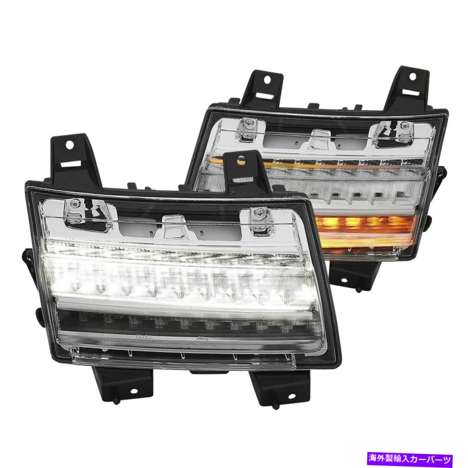 USヘッドライト JEEP Wrangler 18 Anzo LED昼間の走行灯Wシーケンシャルターン信号 For Jeep Wrangler 18 Anzo LED Daytime Running Lights w Sequential Turn Signal【並行輸入品】