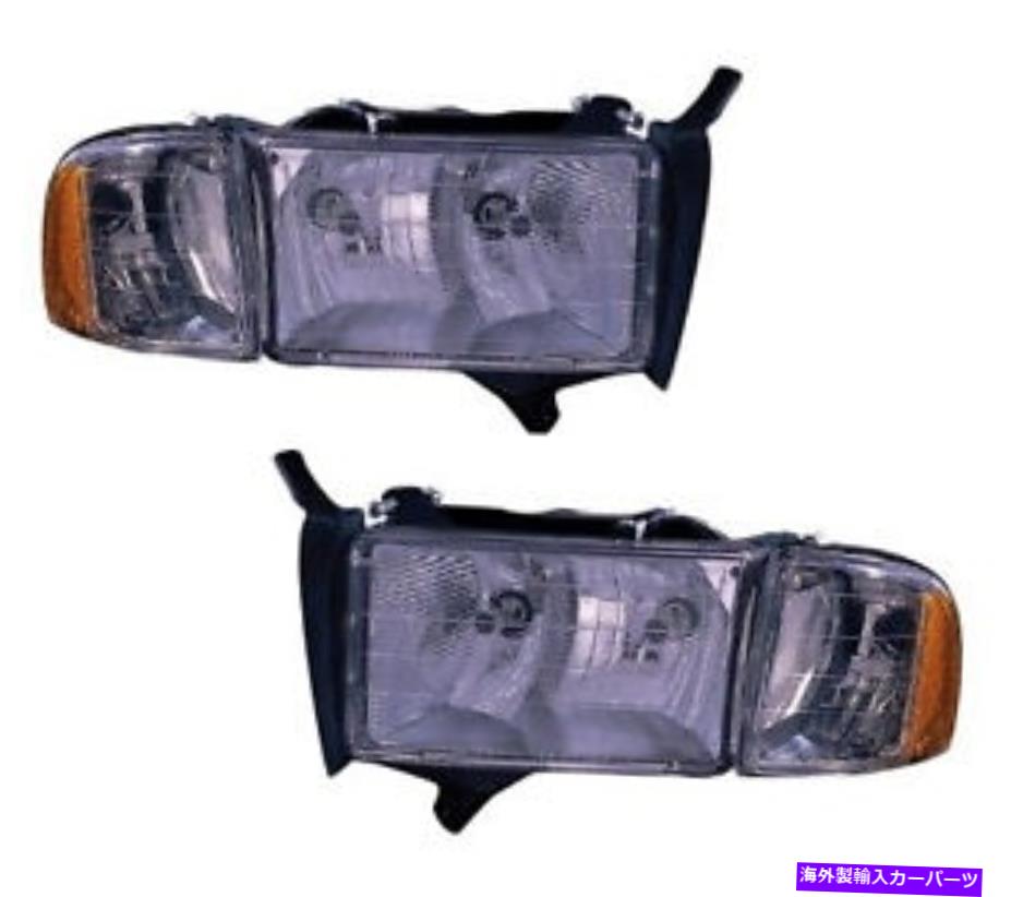 USヘッドライト 1999年2000 2001 2002 Dodge RAM 1500/2500/3500ヘッドライトユニットペア 1999 2000 2001 2002 Dodge Ram 1500/2500/3500 Headlight Unit PAIR NEW【並行輸入品】