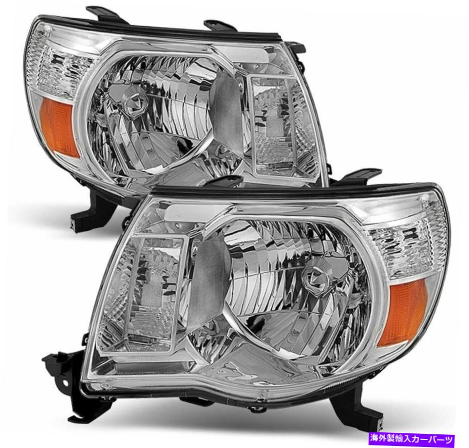 USヘッドライト 2005年2011年トヨタタコマヘッドライトアセンブリ交換クロームハウジングRH LH For 2005 2011 Toyota Tacoma HeadLights Assembly Replacement Chrome Housing RH LH【並行輸入品】｜Us Custom Parts Shop USDM