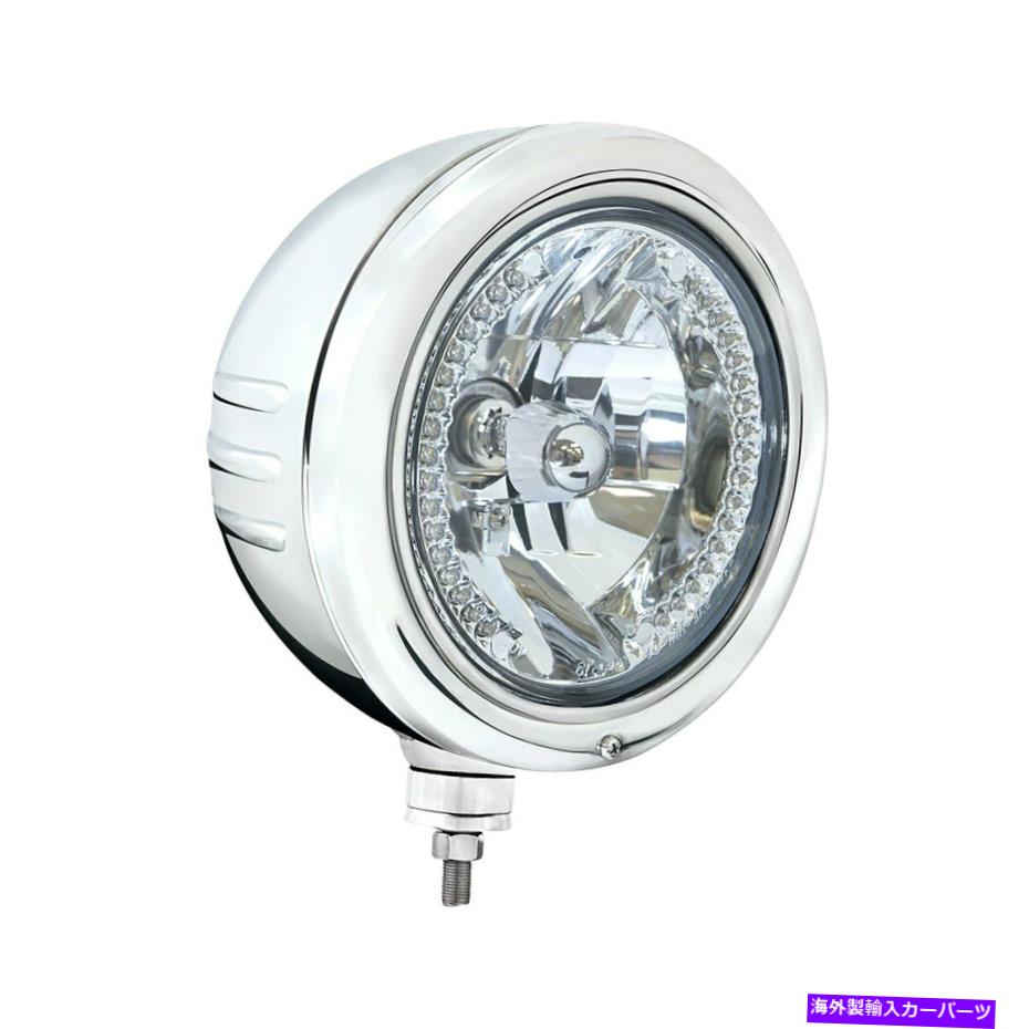 USヘッドライト ヘッドライト7 "ラウンドエンボスストライプクラシックスタイルクロムクリスタルヘッドライトW Headlight 7" Round Embossed Stripe Classic Style Chrome Crystal Headlight w【並行輸入品】｜Us Custom Parts Shop USDM